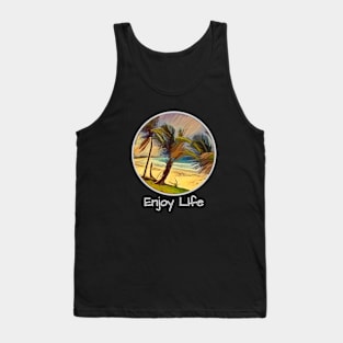 Enjoy Life on a Palm Tree Beach Tank Top